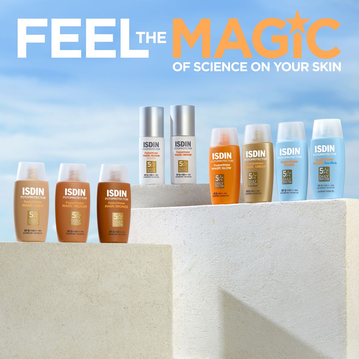 ضد آفتاب مجیک ایزدین رنگی مدیوم Fusion Water