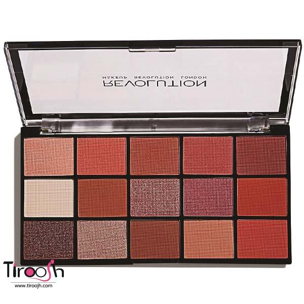 پالت سایه چشم رولوشن 15رنگ مدل ریلودد Makeup Revolution Re-Loaded Palette