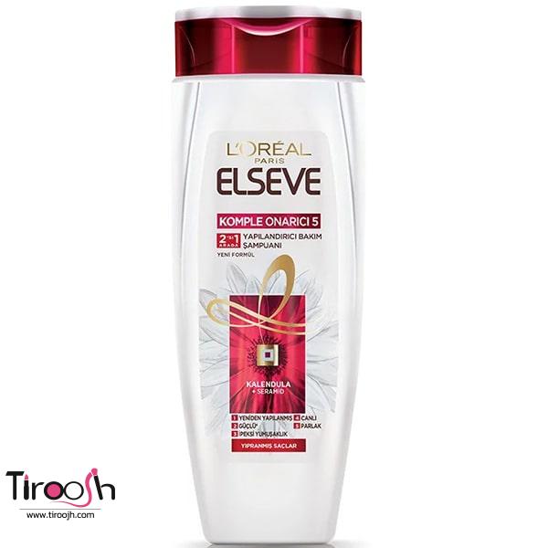 شامپو ترميم كننده مو لورال مدل Loreal ELSEVE 5 Komple Onraci