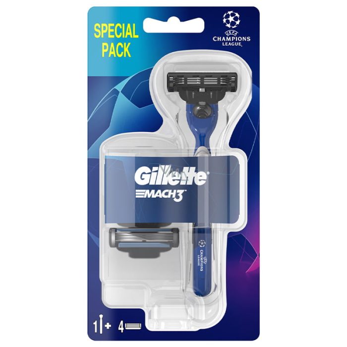ژیلت مچ تری چمپیون لیگ + 3 عدد سری یدک | gillette mach3