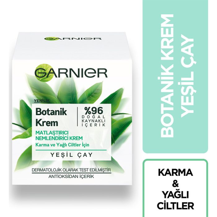 کرم آبرسان چای سبز گارنیر مناسب پوست نرمال مختلط و چرب