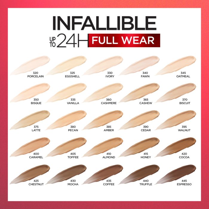 کانسیلر 24 ساعته لورال اینفالیبل l’oreal infallible