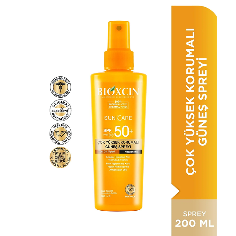 اسپری ضد آفتاب بیوکسین +SPF50 برای انواع پوست