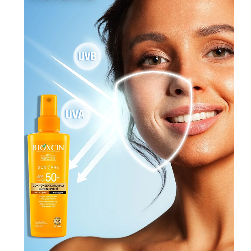 اسپری ضد آفتاب بیوکسین +SPF50 برای انواع پوست