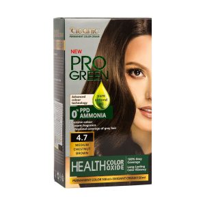 کیت رنگ موی بلوطی بدون آمونیاک زنانه 4.7 کلینیک