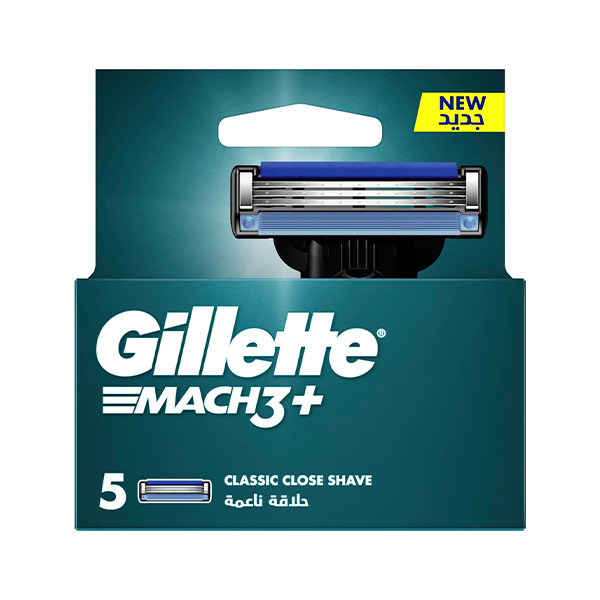 تیغ یدک 5 عددی مچ تری پلاس ژیلت Gillette Mach 3 Plus Blade 5 Pcs