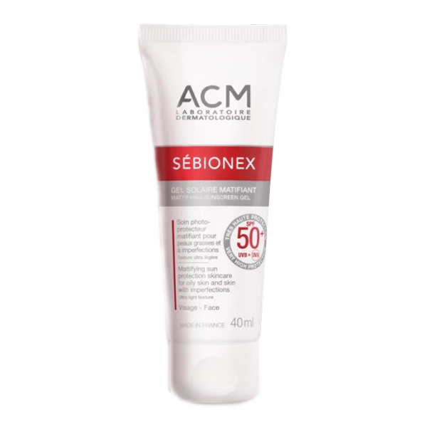 ژل ضد آفتاب مات کننده بی رنگ ای سی ام ACM Sebionex Mattifying Sunscreen Gel Spf50