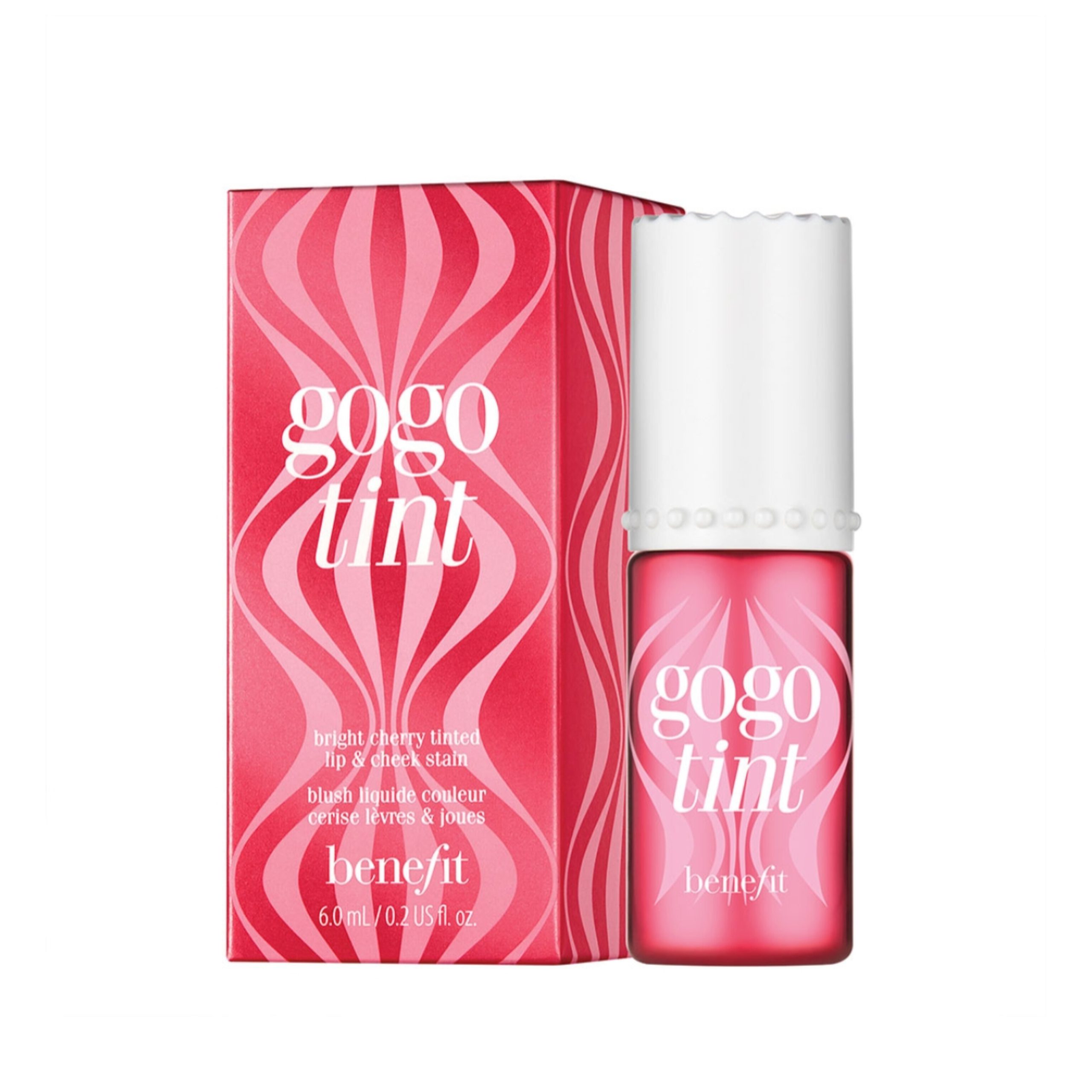 تینت رژ لب و گونه بنفیت رنگ گوگو حجم ۶میل BENEFIT COSMETIC gogo LIP&CHEEK TINT