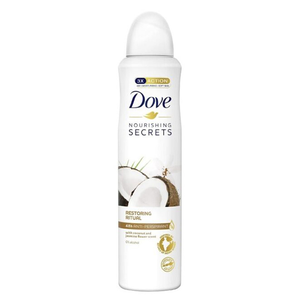 اسپری ضد تعریق زنانه نارگیل و گل یاس داو Dove Antiperspirant Aerosol Coconut And Jasmine Flower