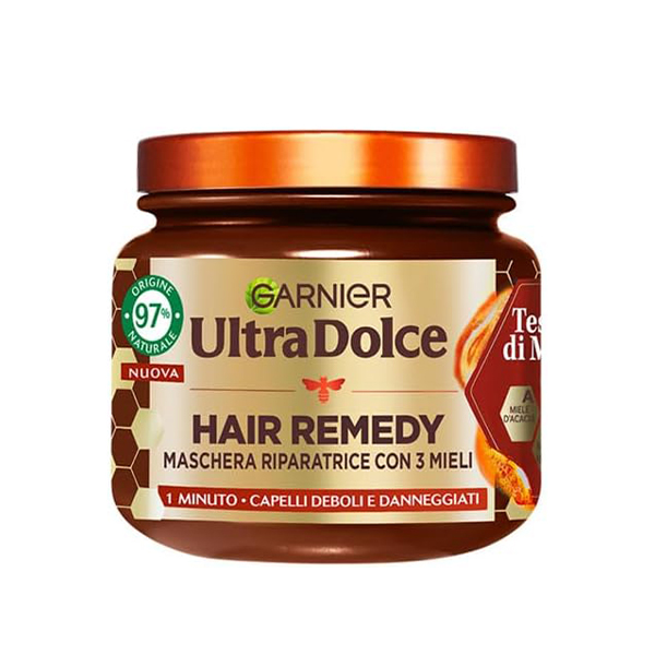 ماسک مو ترمیم کننده حاوی عسل گارنیر Garnier Maschera Riparatrice Con3 Mieli 340Ml