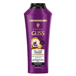 شامپو تقویت کننده کافئین و پپتید گلیس Gliss Full Hair Wonder Shampoo 400Ml