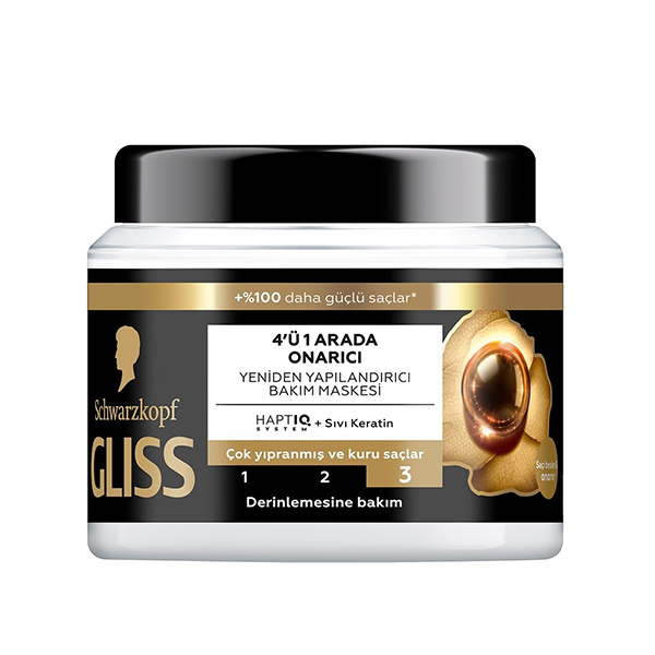 ماسک مو ترمیم کننده حاوی کراتین گلیس Gliss Haptic Liquid Keratin Mask 400Ml