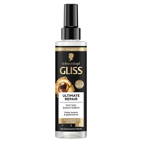 اسپری دوفاز مشکی التیمیت گلیس Gliss Ultimate Repair 2 Phase 200Ml