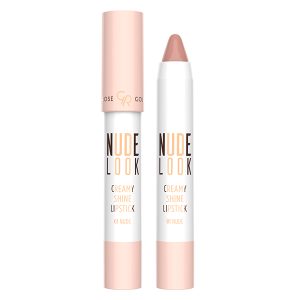 رژ لب مدادی براق نود لوک گلدن رز Golden Rose Creamy Shine Lipstick Nude Look