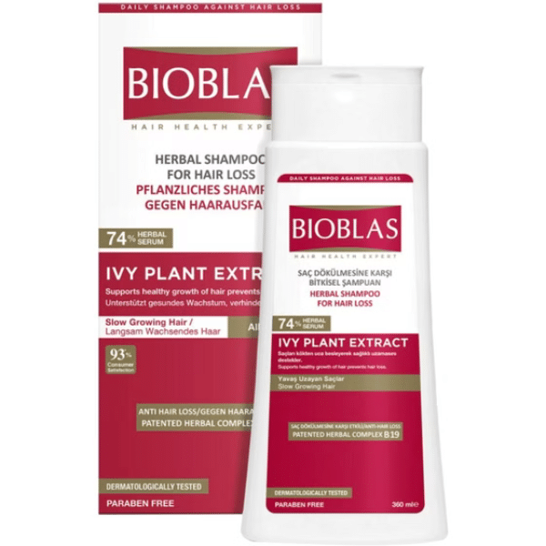 شامپو بیوبلاس ضد ریزش و افزایش رشد مو مدل (ivy plant extract )حجم 360 میل - آیسان استور