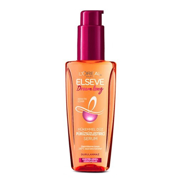سرم مو ضد وز و محافظ حرارت کراتین لورال Loreal Straight Smoothing Serum