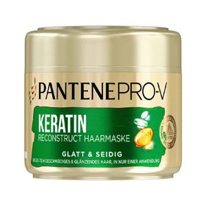 ماسک مو کراتینه براق کننده و بازسازی کننده پنتن Pantene Keratin Glatt & Seidig Hair Mask 300Ml