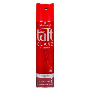 اسپری حالت دهنده و براق کننده مو تافت Taft Glanz Hair Spray Ultra Stark4 250Ml