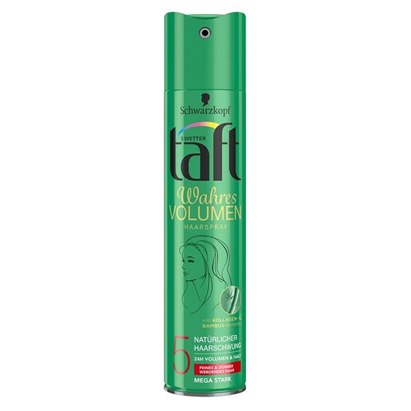 اسپری حالت دهنده و حجم دهنده موی تافت Taft Volumen Hair Spray Mega 250Ml