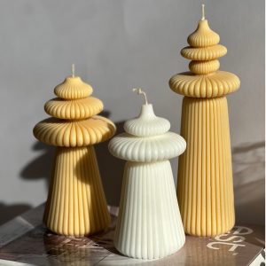 ست شمع استوانه ای مجموعه 3 عددی