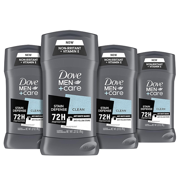 مام صابونی مردانه کلین داو Dove Care+Stain Defense Clean Deodorant 72H