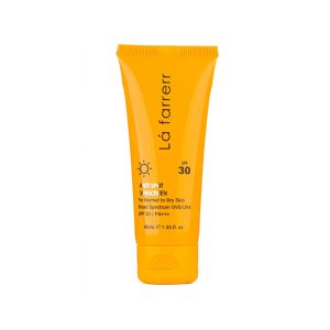 کرم ضد آفتاب و ضد لک بی رنگ SPF30 لافارر پوست خشک | آبرسان و ضد لک | مدیاژ