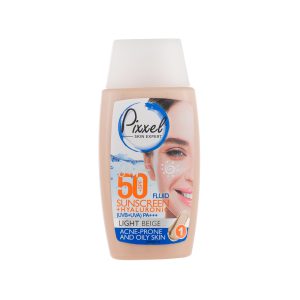 کرم ضد آفتاب رنگی SPF50 پیکسل پوست چرب و جوش دار | کنترل چربی | فروشگاه اینترنتی مدیاژ