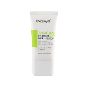 فلوئید ضد آفتاب بی رنگ SPF50 ویتالیر مدل Activit مناسب پوست چرب و مختلط | مدیاژ