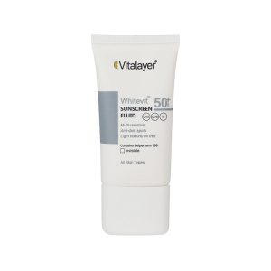 فلوئید ضد آفتاب بی رنگ SPF50 ویتالیر مدل Whitevit | فروشگاه مدیاژ