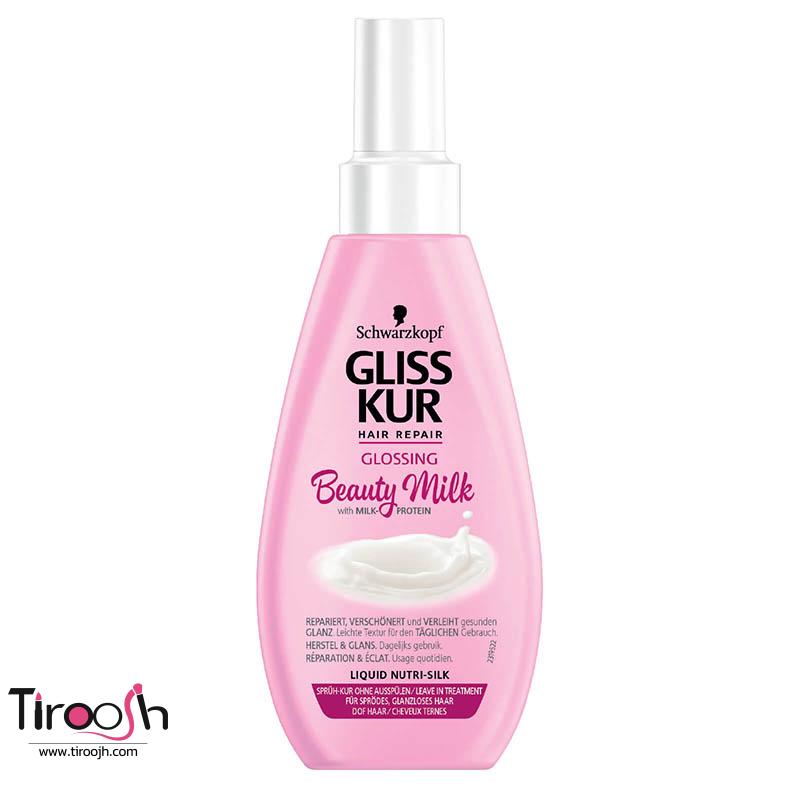 کرم آبرسان و درخشان کننده مو گلیس مدل Gliss Glossing Beauty Milk